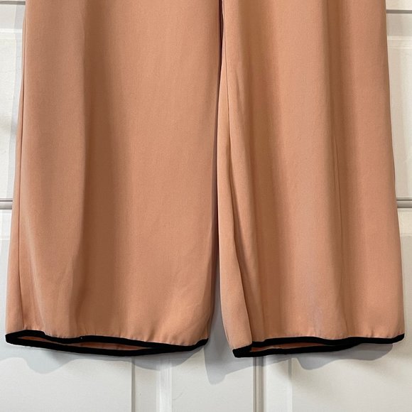 Ecru Studios light rose/tan Wide Leg Cropped Pants women’s size large - Picture 5 of 9